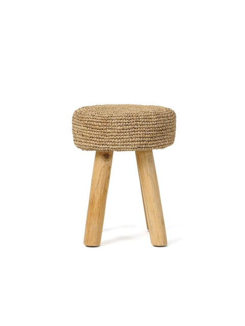 Raffia Stool - Natural