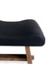 Suar Stool with Leather - Natural Black