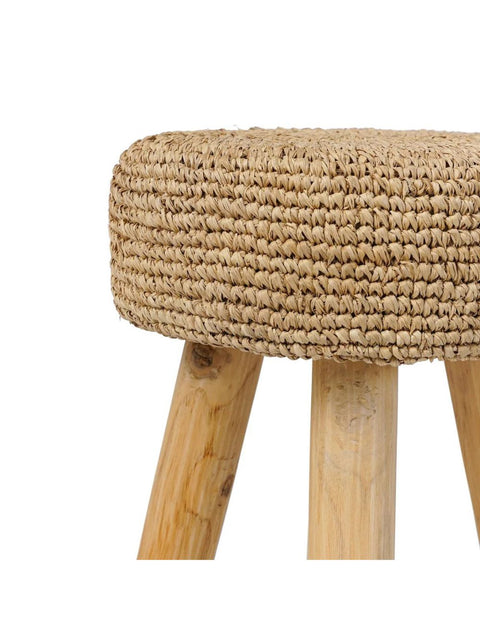 Raffia Stool - Natural