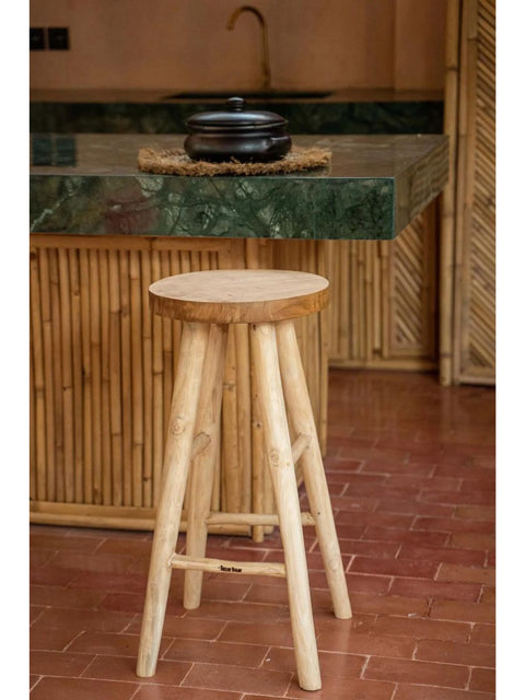 Kedut Bar Stool - Natural