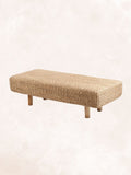 Handwoven Water Hyacinth Bench with natural texture and eco-friendly design. Perfect for bedrooms, dining areas, or living spaces.