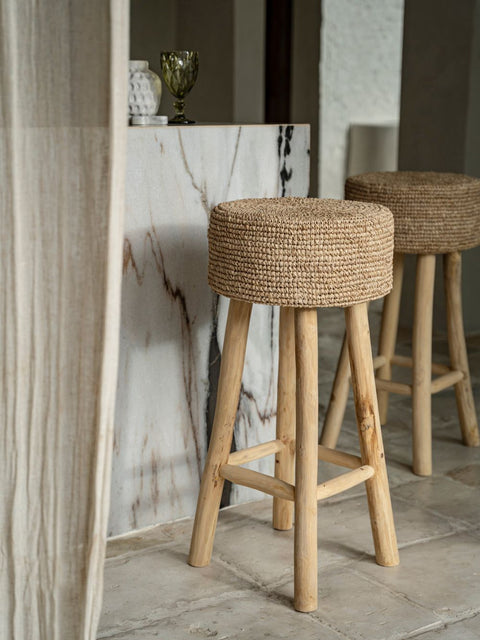 Raffia Bar Stool