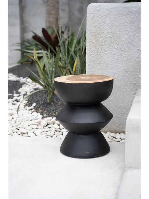 Kulun Stool - Black Natural