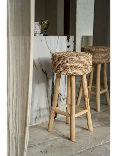 Raffia Bar Stool