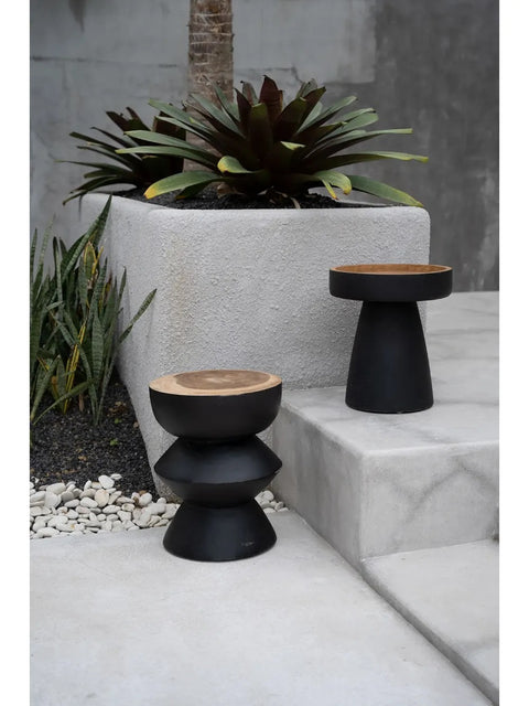 Kulun Stool - Black Natural