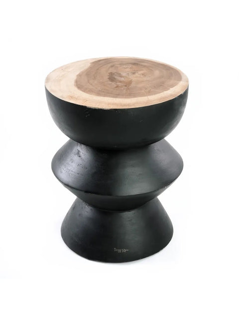 Kulun Stool - Black Natural