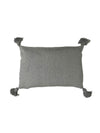 Pom Pom Cushion Grey 60x40 cm