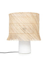 Rattan Table Lamp | White