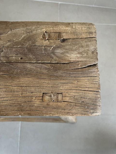 Old Elm Square Stool #33
