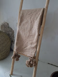 Pom Pom Blanket Camel 200x150 cm