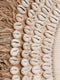 Raffia Cowrie Mirror | Natural White