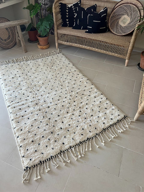 Customized Moroccan Rug Black Leopard