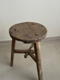 Old Elm Rounded Stool #05