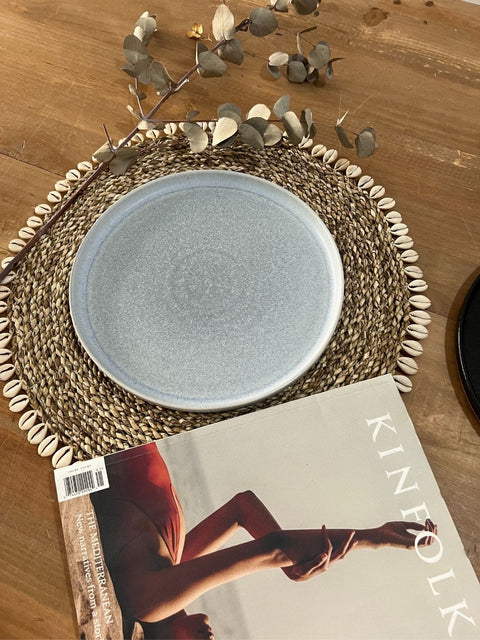 Sky Blue Metal Plate ø27 cm