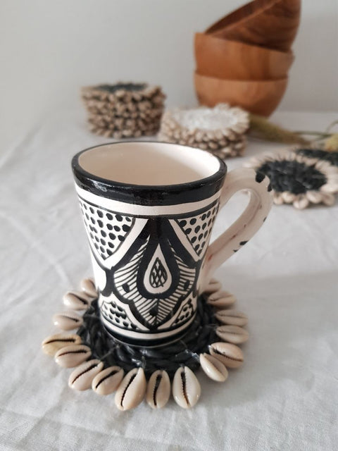 Black Seashell Coasters