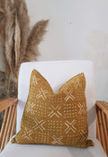 Mudcloth Pillow Cover Mustard