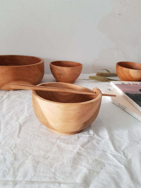 Japanese Teak Wooden Bowl ø15 cm