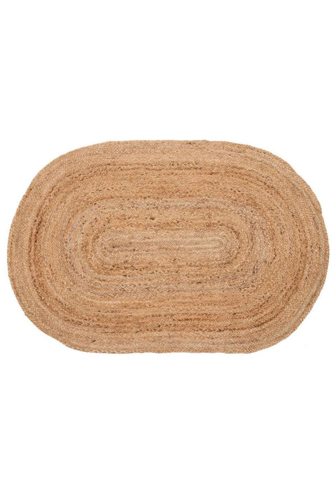 Oval Jute Rug 180x120 cm
