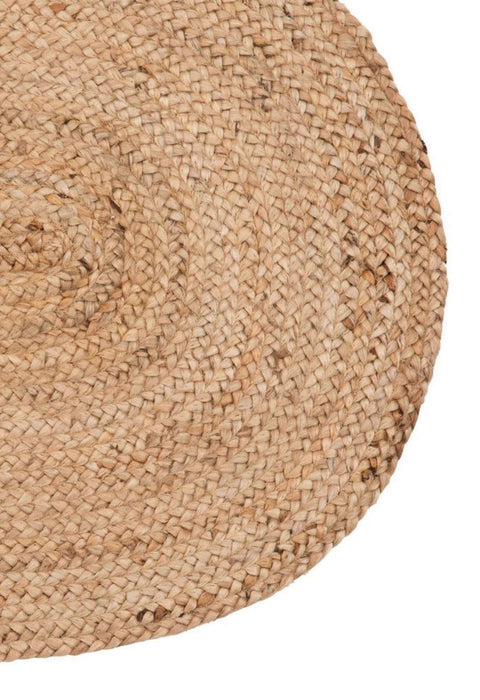 Oval Jute Rug 180x120 cm