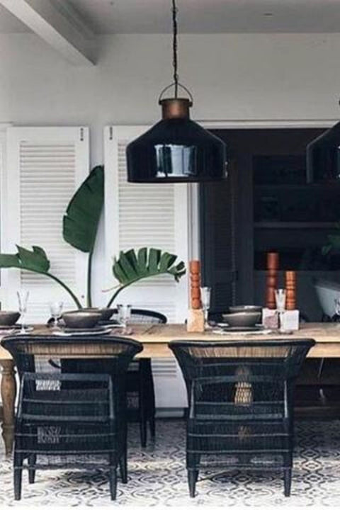 Malawi Armchair Natural Black